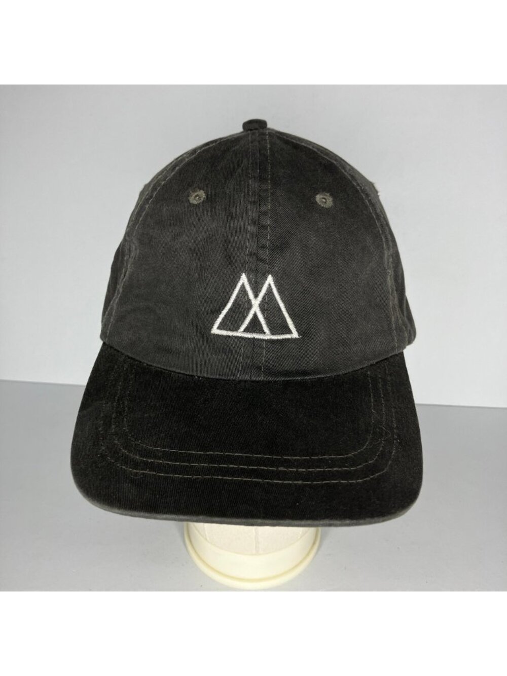 Two Triangles Logo Stronger Than Death Men's Adjustable Dark Gray Hat